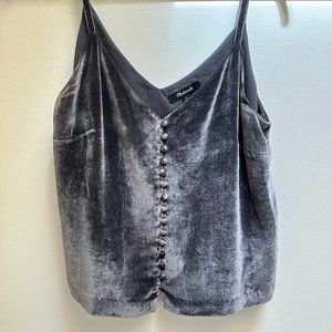 Madewell Velvet Button Down Cami